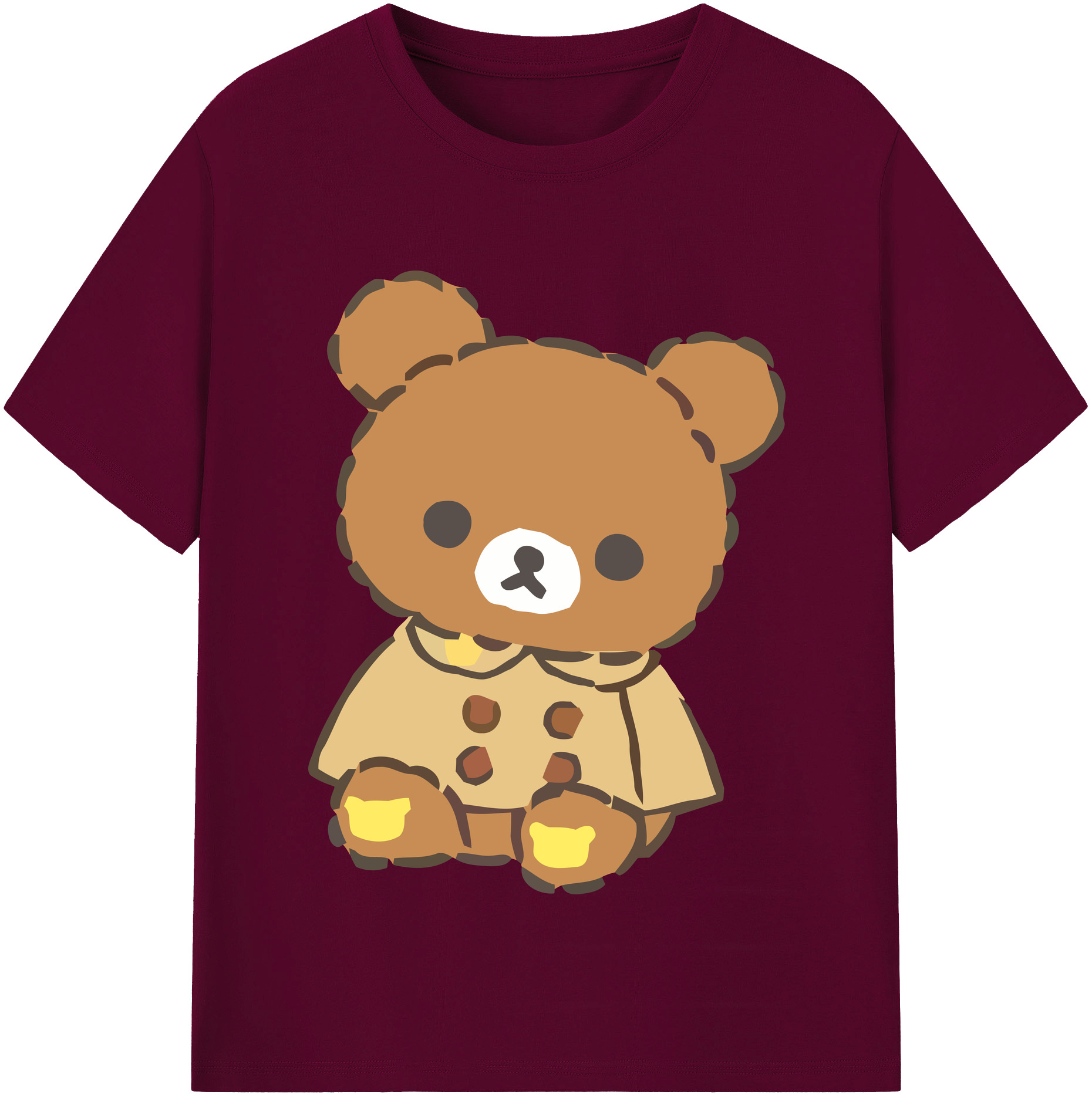 （画像用） リラックマ リラックマ キイロイトリ Rilakkuma Korilakkuma Kiiroitori レディースカジュアルプリントTシャツ（綿100％）